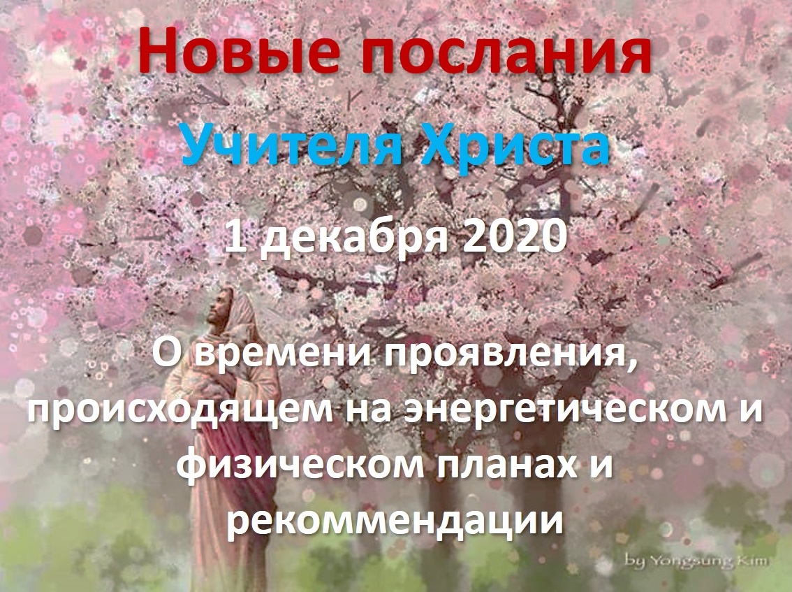 Прямые эфиры: новое послание от 1 декабря 2020. О времени проявления, происходящем на энергетическом и физическом планах и рекоммендации